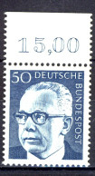 640 Heinemann 50 Pf Oberrand ** Postfrisch - Unused Stamps