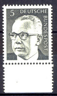 635 Heinemann 5 Pf Unterrand ** Postfrisch - Unused Stamps