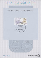 ETB 28/2020 Philosoph Georg Wilhelm Friedrich Hegel - 2011-…