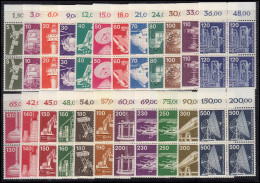 846 Ff IuT 23 Werte, Oberrand-Viererblöcke, Satz Ungefaltet Postfrisch ** - Unused Stamps