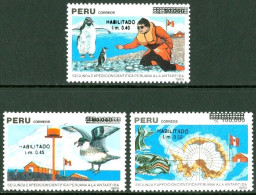 ARCTIC-ANTARCTIC, PERU 1991 SURCHARGED ANTARCTIC BASE** - Research Stations