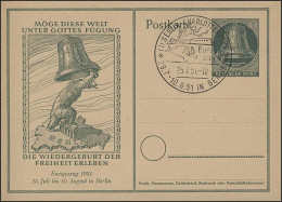P 25 - Europazug 1951, ESSt Berlin-Charlottenburg 25.7.51 - Sonstige & Ohne Zuordnung