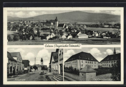 AK Eslarn, Tillyplatz Und Centralschulhaus, Totalansicht  - Altri & Non Classificati