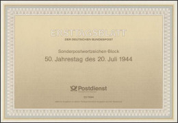 ETB 22/1994 Block: Attentat Auf Adolf Hitler - 1991-2000