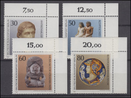 708-711 Kunstschätze In Berliner Museen 1984: Satz Ecken Oben Rechts ** - Neufs