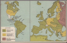 Schweiz-AK Karte Der Völkerbundstaaten Volksabstimmung, WALLISELLEN 15.5.1920 - Autres & Non Classés