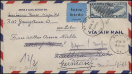 Zensurpost: Luftpost-Brief Aus Den USA Sharon 9.1.1941 Nach Mülheim/Ruhr - Covers & Documents