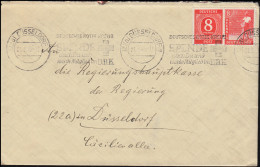 Werbestempel Deutsches Rotes Kreuz Spende Auch Du, Brief DÜSSELDORF 21.6.1948 - Red Cross