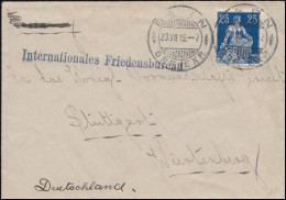 Schweiz 103x Sitzende Helvetia EF Auf Auslandsbrief BERN 23.7.1915 N. Stuttgart - Sonstige & Ohne Zuordnung