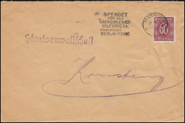 60 Dienst Spendet Für Das Oberschlesische Hilfswerk Brief MANNHEIM 24.9.1921 - Dienstmarken
