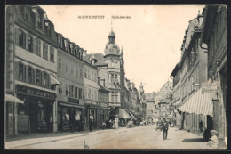 AK Schweinfurt, Spitalstrasse Mit Geschäften  - Schweinfurt