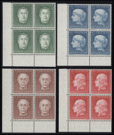 200-203 Wohlfahrt 1954, Satz ** Eck-Viererblock Unten Links, Ungefaltet - Neufs