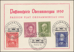 117-120 Wofa - Satz Auf Sonderkarte SSt OBERAMMERGAU Passionsspiele 15.8.50 - Used Stamps