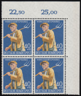 300 Landwirtschaft 40+10 Pf Bauer ** Eck-Vbl O.r. Zähnung 1-0 - Unused Stamps