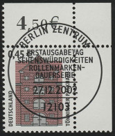 2299 SWK 0,45 Euro Ecke Or ESST Berlin - Used Stamps