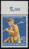 300 Landwirtschaft 40+10 Pf Bauer ** Oberrand NICHT Durchgezähnt (keine Löcher) - Unused Stamps