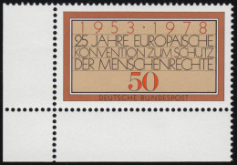 979 Menschenrechte ** Ecke U.l. - Unused Stamps