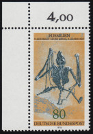 974 Fossilien 80 Pf Fledermaus ** Ecke O.l. - Unused Stamps