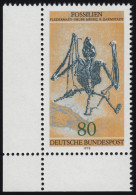974 Fossilien 80 Pf Fledermaus ** Ecke U.l. - Neufs