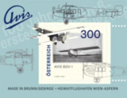 Austria - 2024 - Centenary Of AVIS BGV-I First Flight - Mint Souvenir Sheet - Unused Stamps