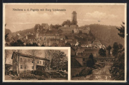 AK Neuhaus A.d. Pegnitz, Gasthaus Rossbacher, Ortsansicht Mit Burg Veldenstein  - Pegnitz