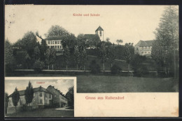 AK Rathendorf, Gasthof, Kirche Und Schule  - Rathen