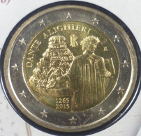 Italia - 2 X 2 Euro 2015 - 750° Nascita Dante Alighieri - KM# 381 + KM# 251 - Italie