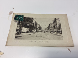Marseille, La Canebière, Commerce, Magasin, Carte, Animée, 1900 Tramway - Canebière, Stadscentrum
