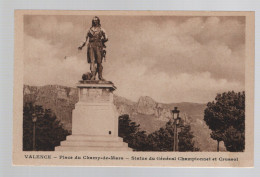CPA - 26 - Valence - Place Du Champ-de-Mars - Statue Du Général Championnet Et Crussol - Non Circulée - Valence