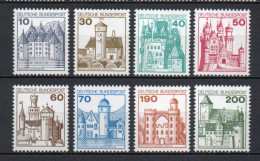- ALLEMAGNE FÉDÉRALE N° 762/67 Neufs ** MNH - Série Courante Châteaux 1977 (8 Timbres) - Cote 11,00 € - - Unused Stamps