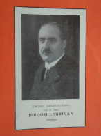 Advokaat - Vlaams Volksvertgenwoordiger Jerom Leuridan Geboren Te Oostvleteren 1894 Overleden Te Ieper   1945  (2scans) - Godsdienst & Esoterisme