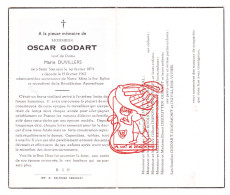 DP Oscar Godart ° Saint-Saveur 1874 † 1963 X Marie Duvillers / Maréchal Bockstael Dupont Leroy Dezeutter Dogimont Vivier - Devotion Images