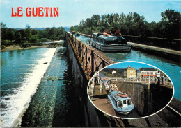 18 LE GUETIN BATEAU PONT CANAL  - Autres & Non Classés