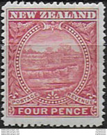 1898 New Zealand Rotomahana 4d. Bright Rose MH SG N. 252 - Otros & Sin Clasificación