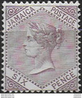 1910 Jamaica Victoria 6d. Purple MH SG N. 52a - Other & Unclassified