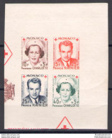 1949 MONACO - Pro Croce Rossa , Blocco Di Quattro Non Dentellati , N° 334/37 , - Autres & Non Classés