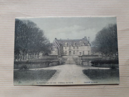 Cpa 14 Saint Pierre Sur Dives Château De Carel, Rare Façon Toilée Et Colorisée, 1916 - Other & Unclassified