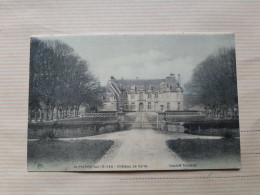 Cpa 14 Saint Pierre Sur Dives Château De Carel, Rare Façon Toilée Et Colorisée, 1916 - Autres & Non Classés