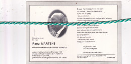 Raoul Martens-De Smedt, Waarschoot 1929, Eeklo 1995. Foto - Overlijden