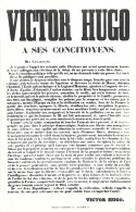 VICTOR HUGO à Ses Concitoyens + Reproduction D'un Tract Politique De 1848 + Cie Des Arts Photomécaniques, Paris - Political Parties & Elections