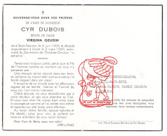 DP Cyr Dubois ° Saint-Saveur 1905 † Uccle Ukkel 1965 X Virginia Geudin // Durez Declève - Images Religieuses