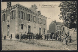 CPA Crespières, La Mairie Et Les Écoles  - Sonstige & Ohne Zuordnung
