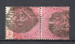 - GRANDE-BRETAGNE Paire N° 18 Oblitérés - 4 D. Rose Victoria Filigrane Grande Jarretière 1855-57 - Cote 240,00 € - - Used Stamps