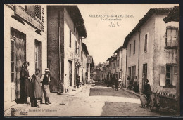 CPA Villeneuve-de-Marc, La Grande-Rue, Vue De La Rue  - Autres & Non Classés