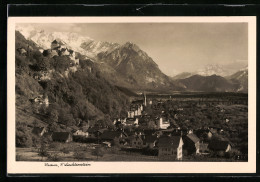 AK Vaduz / Liechtenstein, Ortsansicht Mit Gebirge  - Liechtenstein