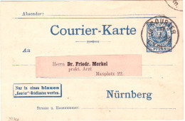 Germany Medicine, Anatomy, Urology. Prostate. 1899. Racheneffection(verumontanitis) Courier-Karte - Briefe U. Dokumente