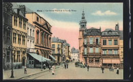 AK Mons, La Grand`Place Et La Rue De Nimy  - Mons