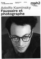 L - CARTE PUBLICITAIRE - PARIS - MUSEE D'ART ET D'HISTOIRE DU JUDAISME - EXPO ADOLFO KAMINSKY - FAUSSAIRE ET PHOTOGRAPHE - Sonstige & Ohne Zuordnung