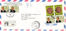 Morocco Registered Air Mail Cover Sent To Denmark 20-5-1982 Topic Stamps (From The Embassy Of Korea Rabat) - Maroc (1956-...)
