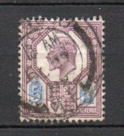 - GRANDE-BRETAGNE N° 113 Oblitéré - 5 D. Violet-brun Et Bleu Edouard VII 1902-10 - Cote 70,00 € - - Usati